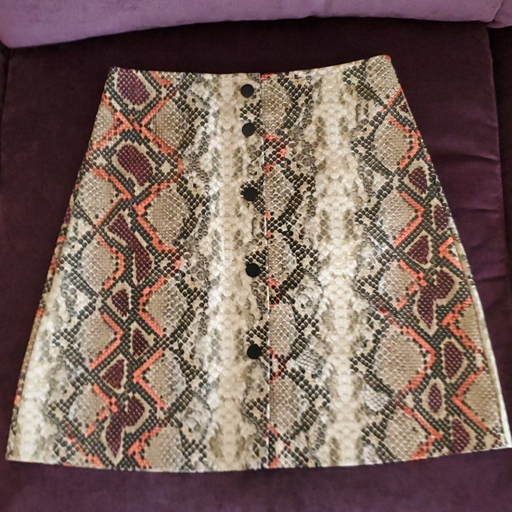 Faux Leather Skirt